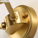 GobekUsa Brass Ball Sconce Light with Ribbed Glass Shade - Simple Wall Mount Lamp