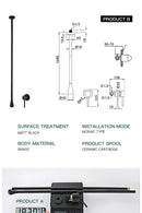 GobekUsa Brass Black Luxury Bathroom Faucet - Single Handle