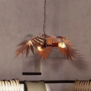 GobekUsa Boho Coconut Leaf Chandelier: Coastal Tree Light for Loft, Restaurant, Island