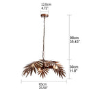 GobekUsa Boho Coconut Leaf Chandelier: Coastal Tree Light for Loft, Restaurant, Island