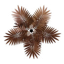 GobekUsa Boho Coconut Leaf Chandelier: Coastal Tree Light for Loft, Restaurant, Island