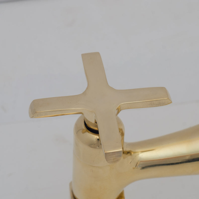 Brass Bridge Faucet - Antique Brass Kitchen Faucet