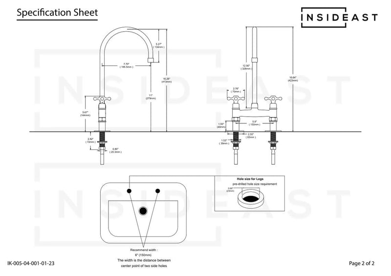 Brass Bridge Faucet - Antique Brass Kitchen Faucet