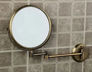 GobekUsa Brass Bronze Folding Makeup Mirror, 8 Inch Round Wall Mirror