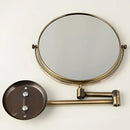 GobekUsa Brass Bronze Folding Makeup Mirror, 8 Inch Round Wall Mirror