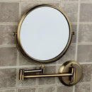 GobekUsa Brass Bronze Folding Makeup Mirror, 8 Inch Round Wall Mirror