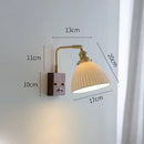 GobekUsa Ceramic Ball LED Wall Light with Pull Chain Switch for Living Room