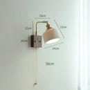GobekUsa Ceramic Ball LED Wall Light with Pull Chain Switch for Living Room
