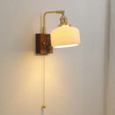 GobekUsa Ceramic Ball LED Wall Light with Pull Chain Switch for Living Room