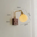 GobekUsa Ceramic Ball LED Wall Light with Pull Chain Switch for Living Room