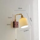 GobekUsa Ceramic Ball LED Wall Light with Pull Chain Switch for Living Room