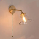 GobekUsa Clear Glass LED Wall Lights with Pull Chain Switch.