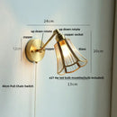 GobekUsa Clear Glass LED Wall Lights with Pull Chain Switch.