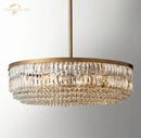 GobekUsa Crystal Round Pendant Chandelier for Dining and Living Room