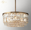 GobekUsa Crystal Round Pendant Chandelier for Dining and Living Room
