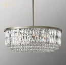 GobekUsa Crystal Round Pendant Chandelier for Dining and Living Room