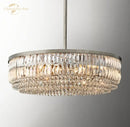GobekUsa Crystal Round Pendant Chandelier for Dining and Living Room