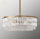 GobekUsa Crystal Round Pendant Chandelier for Dining and Living Room