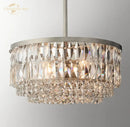 GobekUsa Crystal Round Pendant Chandelier for Dining and Living Room