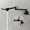 GobekUsa Brass Double Joint Telescopic Kitchen Faucet, Double Handle Sink Faucet