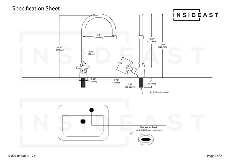 Brass Faucet Single Hole - Only Cold Or Hot Water