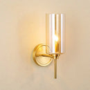 GobekUsa Brass Finish Clear Glass Wall Sconce Single Bulb Lamp