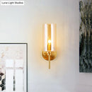 GobekUsa Brass Finish Clear Glass Wall Sconce Single Bulb Lamp