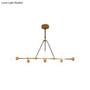 GobekUsa Brass Finish Island Light with Orb Shade - 8-Light Metal Hanging Lamp for Dining Room