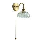 GobekUsa Glass Copper LED Wall Lights with Pull Chain Switch for Home Bedroom Bathroom Mirror