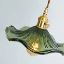 GobekUsa Brass Glass Lotus Leaf LED Pendant Lamp: Nordic Minimalism for Living, Dining, Bedroom