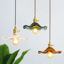 GobekUsa Brass Glass Lotus Leaf LED Pendant Lamp: Nordic Minimalism for Living, Dining, Bedroom