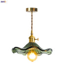GobekUsa Brass Glass Lotus Leaf LED Pendant Lamp: Nordic Minimalism for Living, Dining, Bedroom