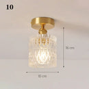 GobekUsa Glass Shade Pendant Ceiling Lamp for Kitchen Aisle Bedroom LED Lights Fixtures
