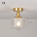 GobekUsa Glass Shade Pendant Ceiling Lamp for Kitchen Aisle Bedroom LED Lights Fixtures