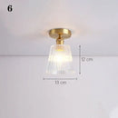 GobekUsa Glass Shade Pendant Ceiling Lamp for Kitchen Aisle Bedroom LED Lights Fixtures