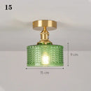 GobekUsa Glass Shade Pendant Ceiling Lamp for Kitchen Aisle Bedroom LED Lights Fixtures
