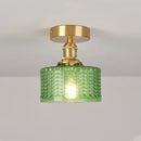 GobekUsa Glass Shade Pendant Ceiling Lamp for Kitchen Aisle Bedroom LED Lights Fixtures