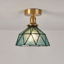 GobekUsa Glass Shade Pendant Ceiling Lamp for Kitchen Aisle Bedroom LED Lights Fixtures