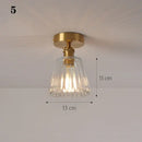 GobekUsa Glass Shade Pendant Ceiling Lamp for Kitchen Aisle Bedroom LED Lights Fixtures
