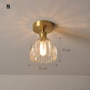 GobekUsa Glass Shade Pendant Ceiling Lamp for Kitchen Aisle Bedroom LED Lights Fixtures
