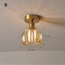 GobekUsa Glass Shade Pendant Ceiling Lamp for Kitchen Aisle Bedroom LED Lights Fixtures