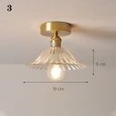 GobekUsa Glass Shade Pendant Ceiling Lamp for Kitchen Aisle Bedroom LED Lights Fixtures