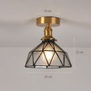 GobekUsa Glass Shade Pendant Ceiling Lamp for Kitchen Aisle Bedroom LED Lights Fixtures