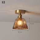 GobekUsa Glass Shade Pendant Ceiling Lamp for Kitchen Aisle Bedroom LED Lights Fixtures