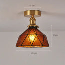 GobekUsa Glass Shade Pendant Ceiling Lamp for Kitchen Aisle Bedroom LED Lights Fixtures
