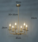 GobekUsa Iron Art Chandelier Lights for Dining Living Room Kitchen - E14 Candle Fixtures