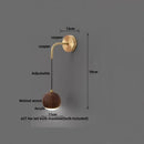 GobekUsa LED Walnut Wood Wall Light Sconce with Adjustable Acrylic Lamparas
