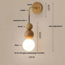 GobekUsa LED Walnut Wood Wall Light Sconce with Adjustable Acrylic Lamparas