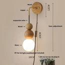 GobekUsa LED Walnut Wood Wall Light Sconce with Adjustable Acrylic Lamparas