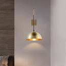 GobekUsa Brass Modernist Dome Sconce - Stylish 1-Bulb Wall Mounted Light Fixture for Bedroom